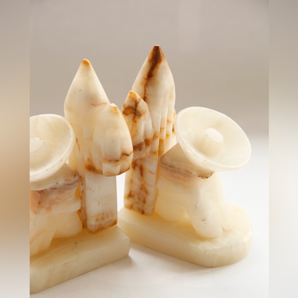 Hand Carved Mexican Sombrero Book Ends - Picture 3 of 7